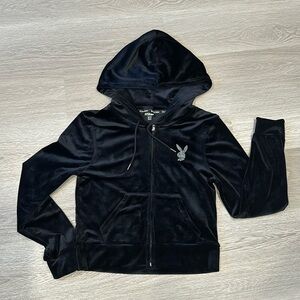 PLAYBOY Black Hoodie Sweater Size M
